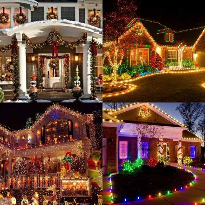 Outdoor lighted christmas decor