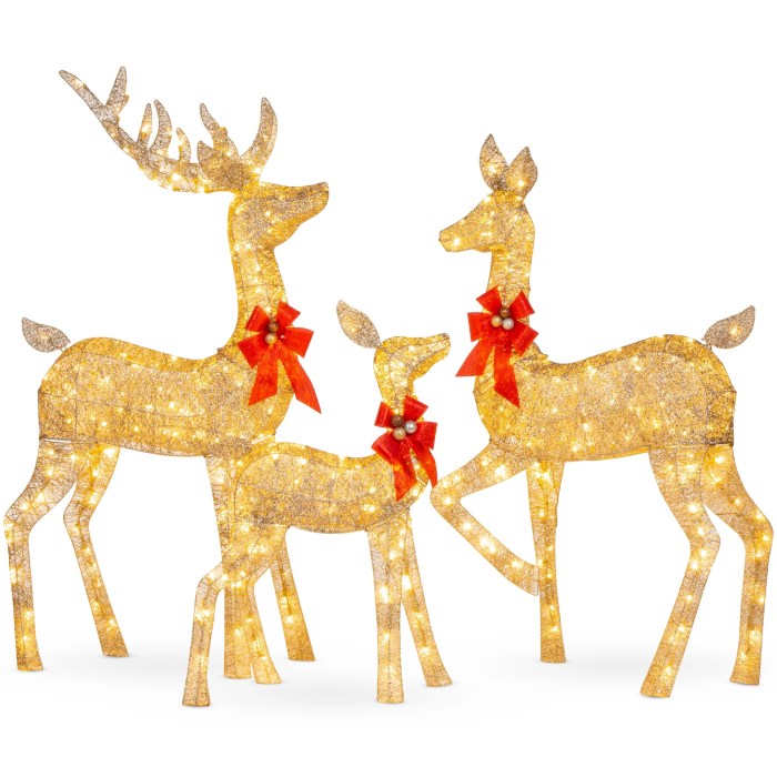 Lighted deer outdoor christmas decor