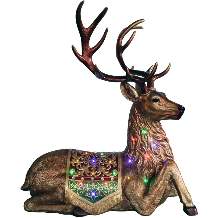 Lighted deer outdoor christmas decor