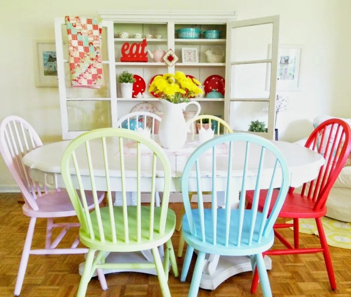 Colorful dining room decor