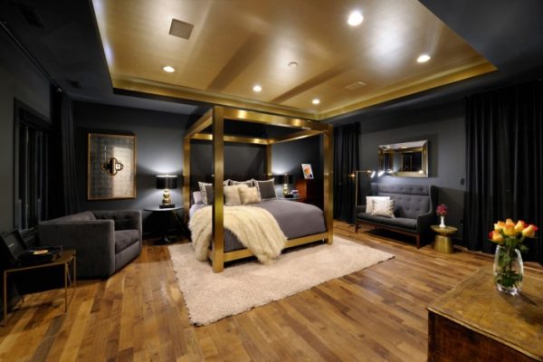 Black and gold bedroom decor ideas