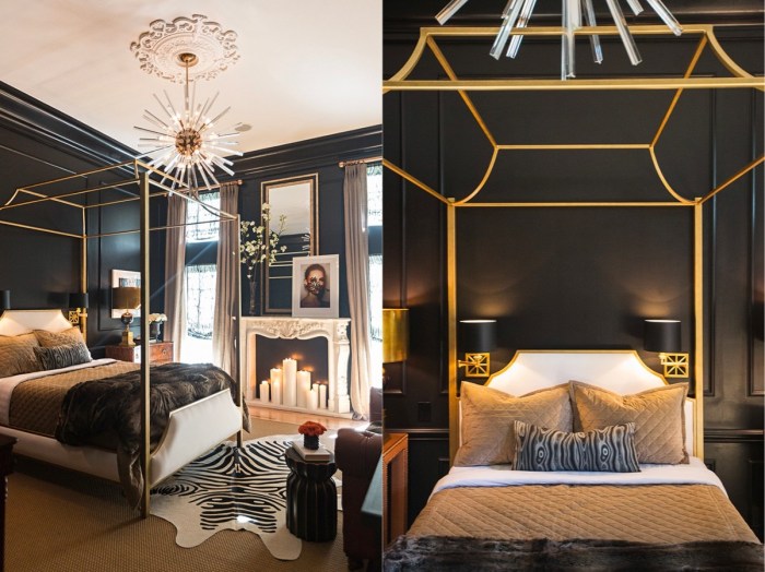 Black and gold bedroom decor ideas