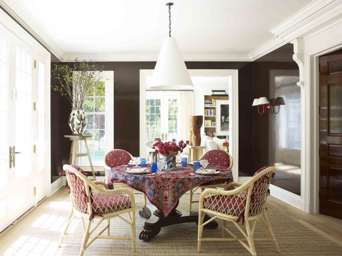 Colorful dining room decor