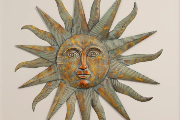 Outdoor sunburst wall decor