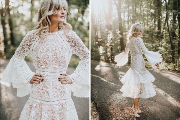 Lace wedding dress summer